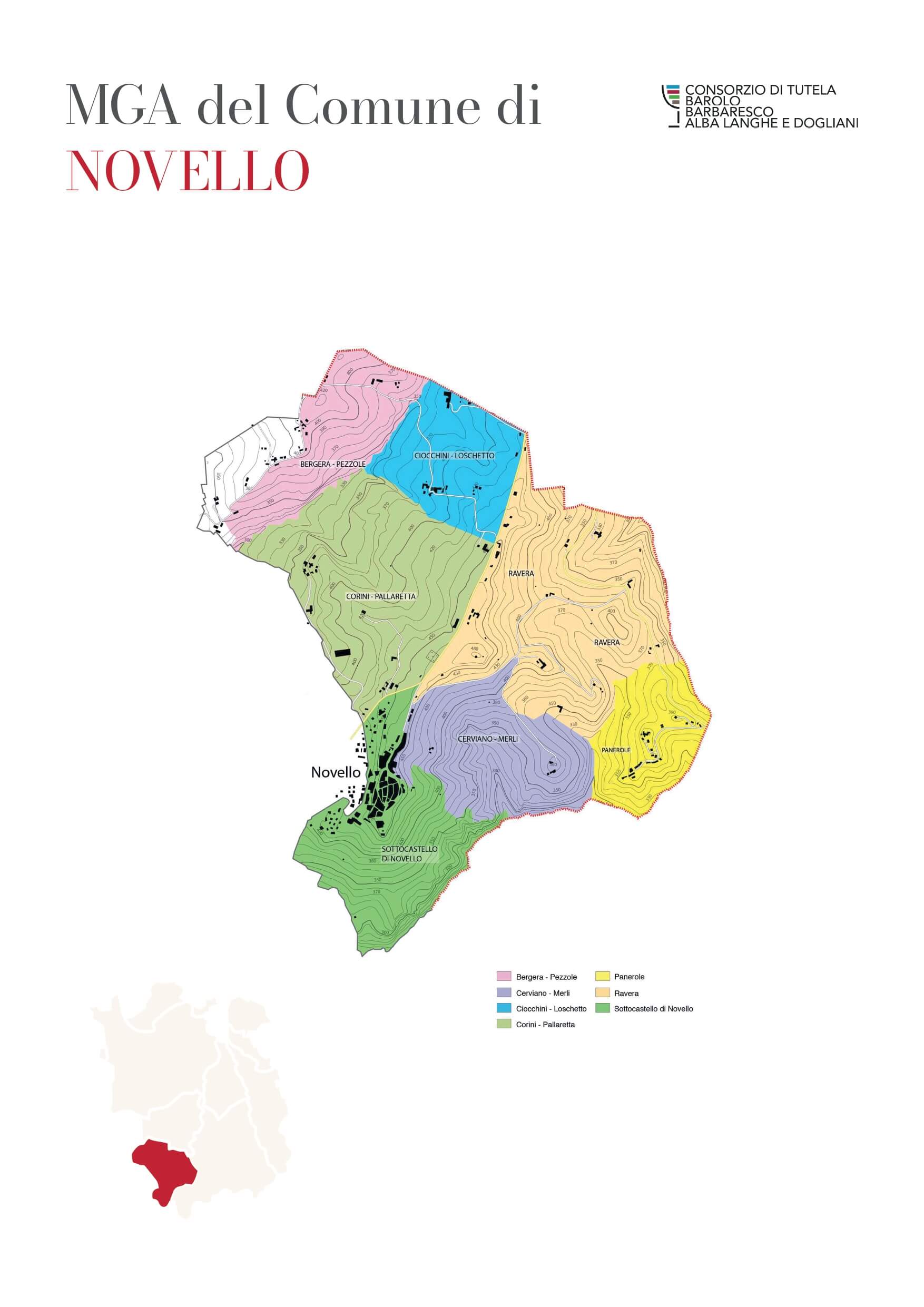 Lagenkarte Barolo Novello- Gebiet